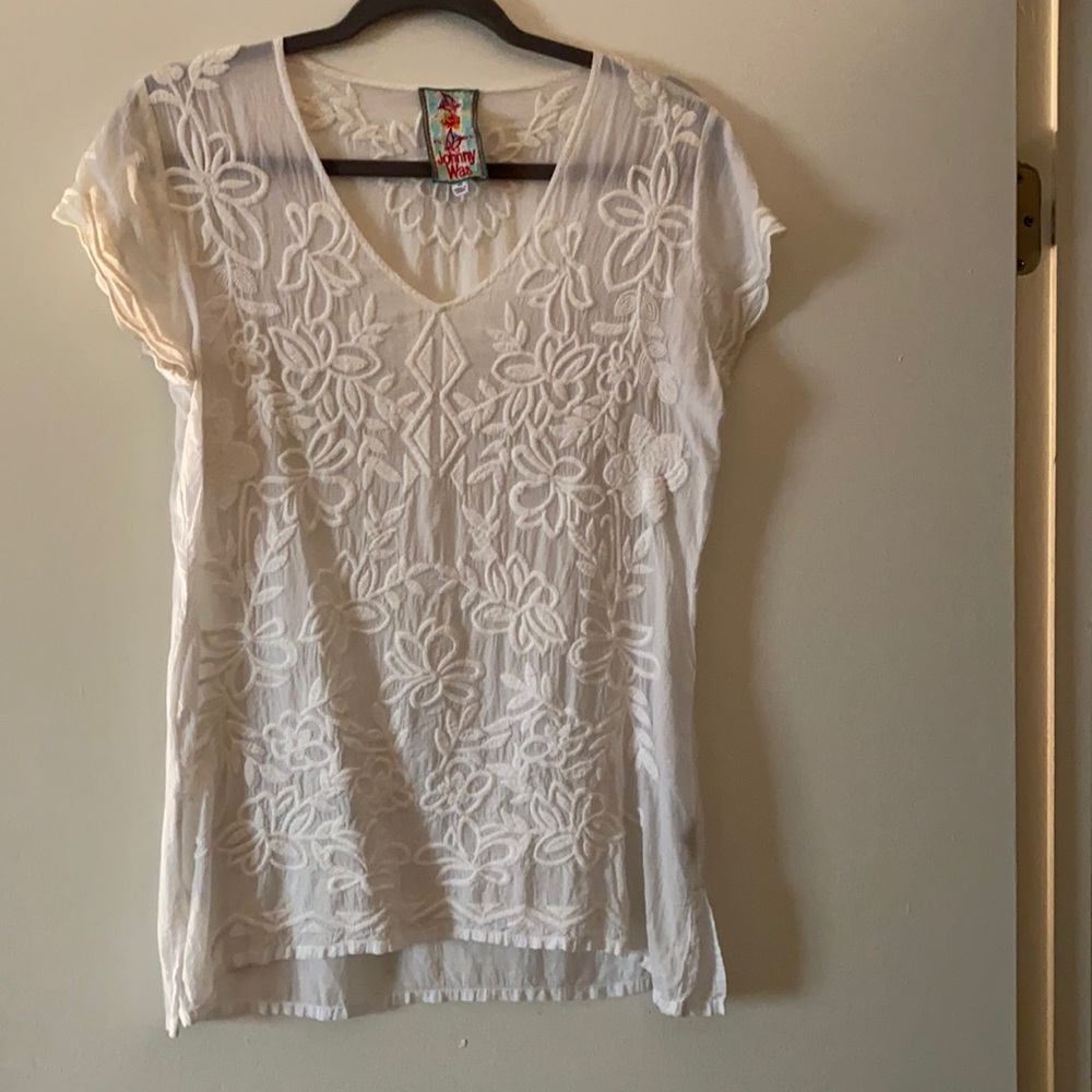 Johnny Was embroidered tunic. SZ XS